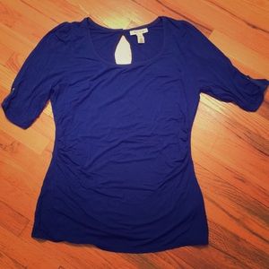 Cute blue tunic with key hole back